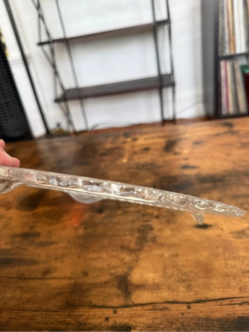 Clear Glass Scalloped Serving Plate - Elegant Home Dining